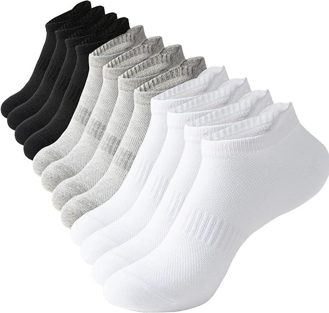 Ankle Socks 6 Pair for Women Minimalistic Athletic Grip Socks for Everyday Comfortable Wear, Workout, Yoga, Sports, Running, Pilates Low Cut Socks