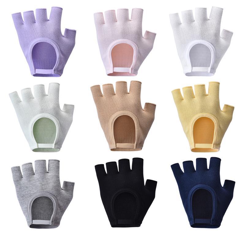 Women's Anti-slip Yoga Gloves, Breathable Comfortable Fitness Half Finger Gloves, Outdoor Cycling Bicycle Pilates Sports Gloves