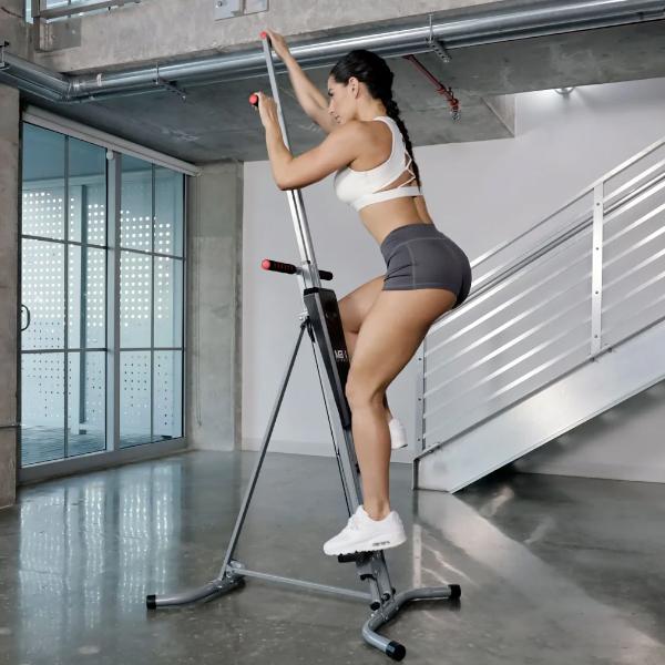 MaxiClimber 2.0 Vertical Climber Provides an Adjustable Platform to Target Power, Strength and Endurance Training for a Full-Body Workout. Free Fitness App and ERS Resistance