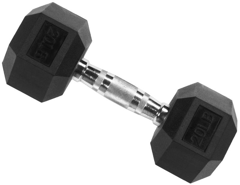 Promotion price BalanceFrom Rubber Encased Hex Dumbbell, 35LBs, Single