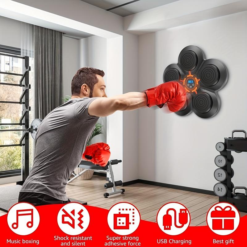 Music Boxing Machine, Smart Music Boxing Machine, Boxing Game Trainer, Fun, Wall-Mounted Boxing Mat Bag with Bracket, Music Boxing Machine with Gloves