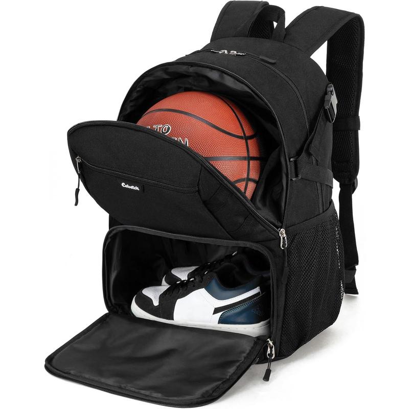 Basketball Backpack with Shoe Compartment Large Basketball Bag with Ball Holder for Men Women Gym Backpack fit Volleyball Football for  Travel Gym