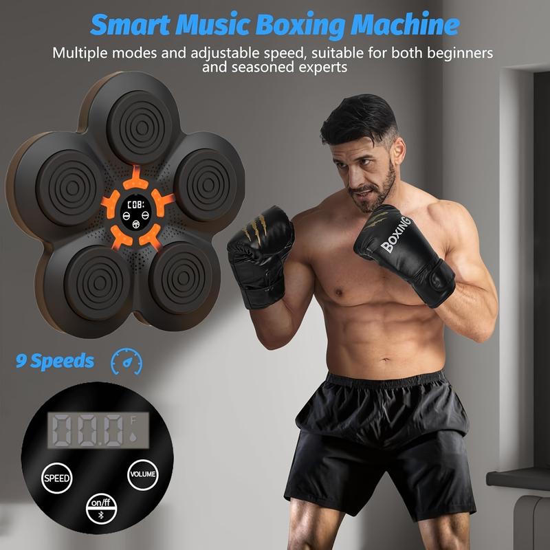 Music Boxing Machine, Smart Music Boxing Machine, Boxing Game Trainer, Fun, Wall-Mounted Boxing Mat Bag with Bracket, Music Boxing Machine with Gloves