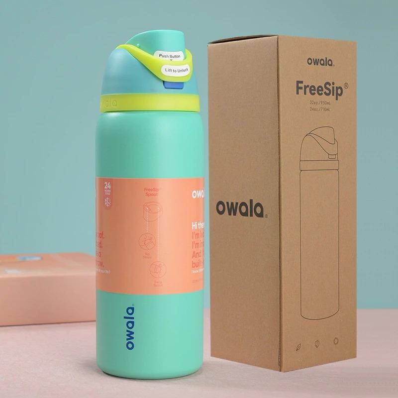 Owala 32oz Stainless Steel Water Bottle Full Colors, 24 Hour, Suitable For Talking To Work Or School, Daily Use For Outdoor Activities, Gift For Him Her, Xmas Gift, Outdoor Activities Water Bottle