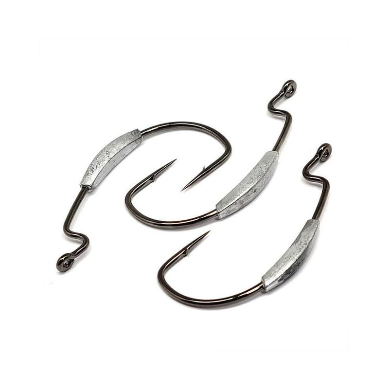 Gamakatsu Worm Superline Extra Wide Gap (EWG) Weighted Hooks NS Black