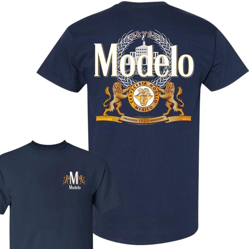 Modelo T-Shirt, 2 Side T-Shirt, Full Color, Fashion Varieties, For Men, For Women Classic Cotton Menswear Top Collar Embroidered Love Sport