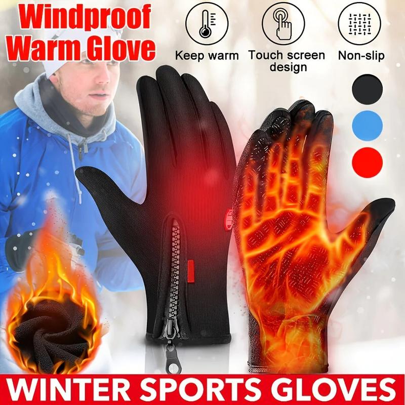 Winter Warm Gloves Windproof and Non-slip Touch Screen Gloves,1 Pair Men's and Women's Outdoor Cvcling Gloves Warm Plush Lininn forl Sports, Fishing, Autumn Travel, Waterproof, Birthday Gift, Christmas Gift, Halloween Gift