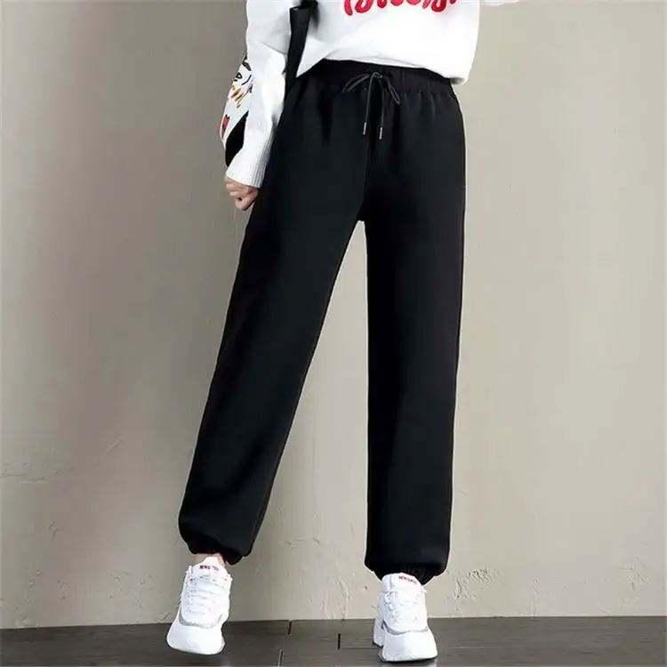 Winter Women Sport Pants Sweatpants Workout Fleece Trousers Solid Thick Warm Winter Female Running Jogger Pants