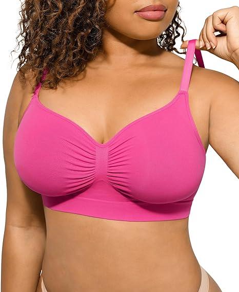 FeelinGirl Women's Wireless Sculpt Bra Comfort Bralettes No Underwire Unlined Cami Bra Seamless Tshirt Bras Sports Bra 3