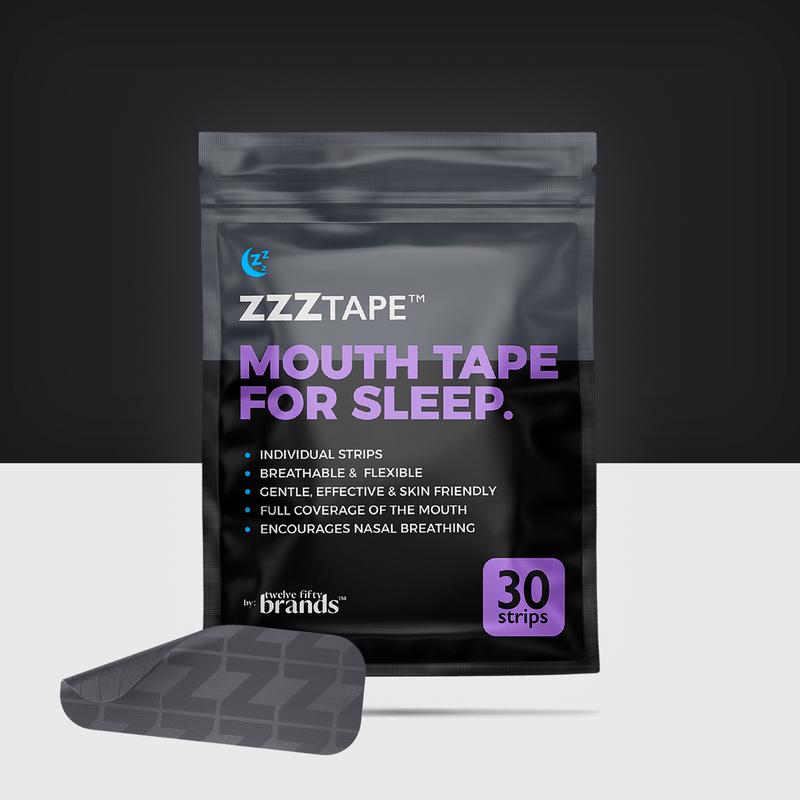 ZzzTape Mouth Tape - Enjoy mouth tape benefits for better sleep. Great before and after. Works with beards and mustache. Breathable and hypoallergenic