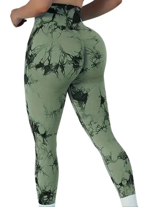 3 Pack Tie Dye Print High Waisted Workout Women Leggings Scrunch Rear Lifting High Waist Tummy Control Yoga Athletic Pants