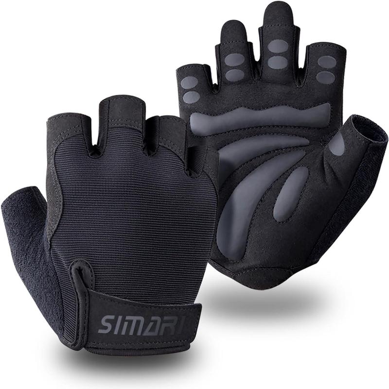 Breathable Half Finger Cycling Gloves, Men's Sports Gloves, Non-slip Gloves for Motorcycle & Bicycle Riding, Outdoor Sports & Fitness