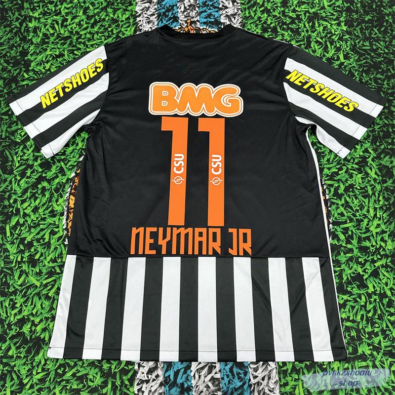 12-13 Barclays Premier League Santos AWAY No. 11 Neymar Short Sleeve Vintage Soccer Jersey