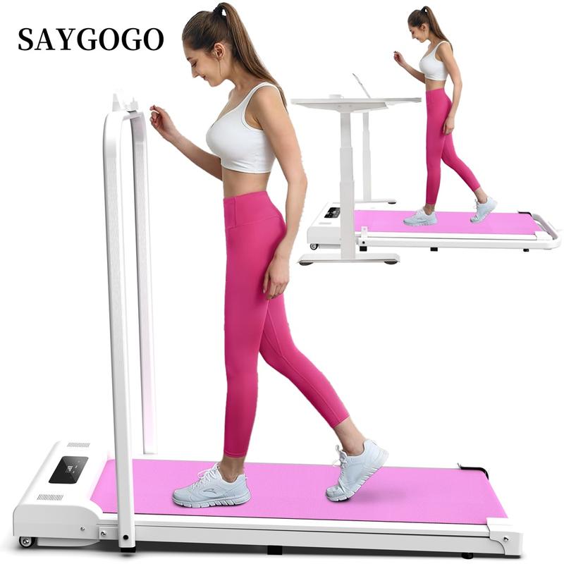 [SAYGOGO] Under Desk Treadmills Low Noise Walking Pad for Home Office Lightweight Portable Running Jogging Machine with Remote Control LED Display