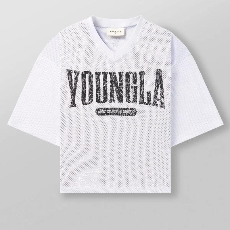 YOUNGLA New Men's Oversized T-shirt Summer Sports Fitness Quick Drying Breathable Mesh Short-Sleeved T-shirt