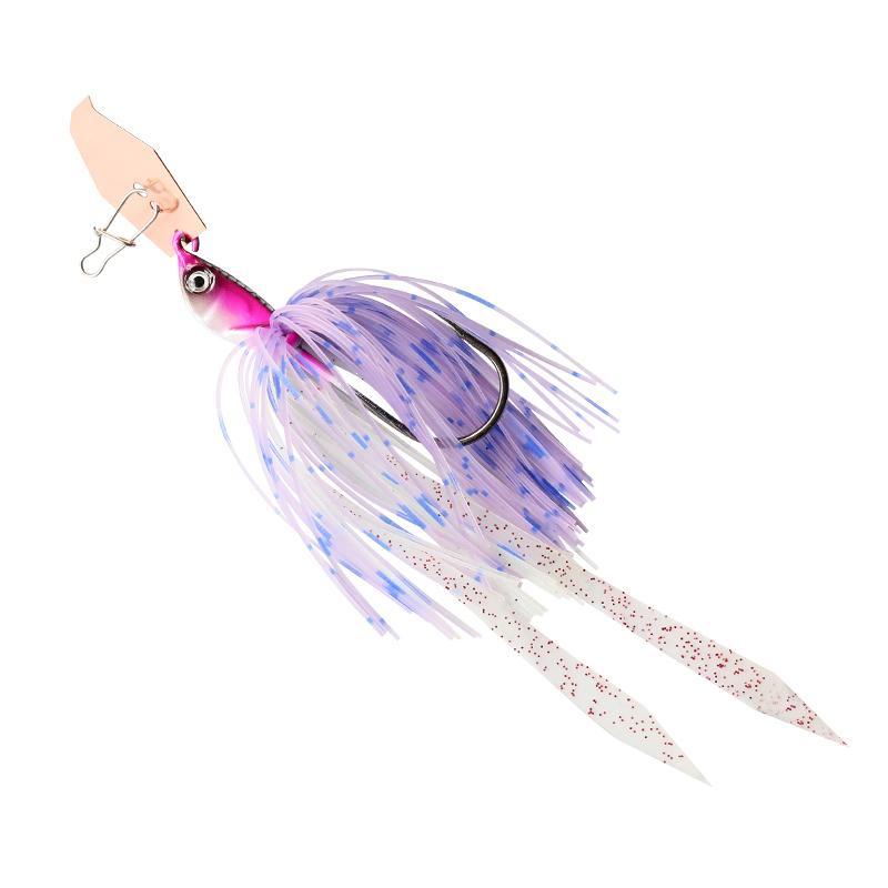 Artificial Fishing Lure, 1 Count Rotating Sequin Fishing Lure with Silicone Skirt & Hook, Fishing Accessories for Outdoor Fishing