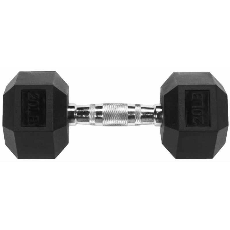 Promotion price BalanceFrom Rubber Encased Hex Dumbbell, 35LBs, Single