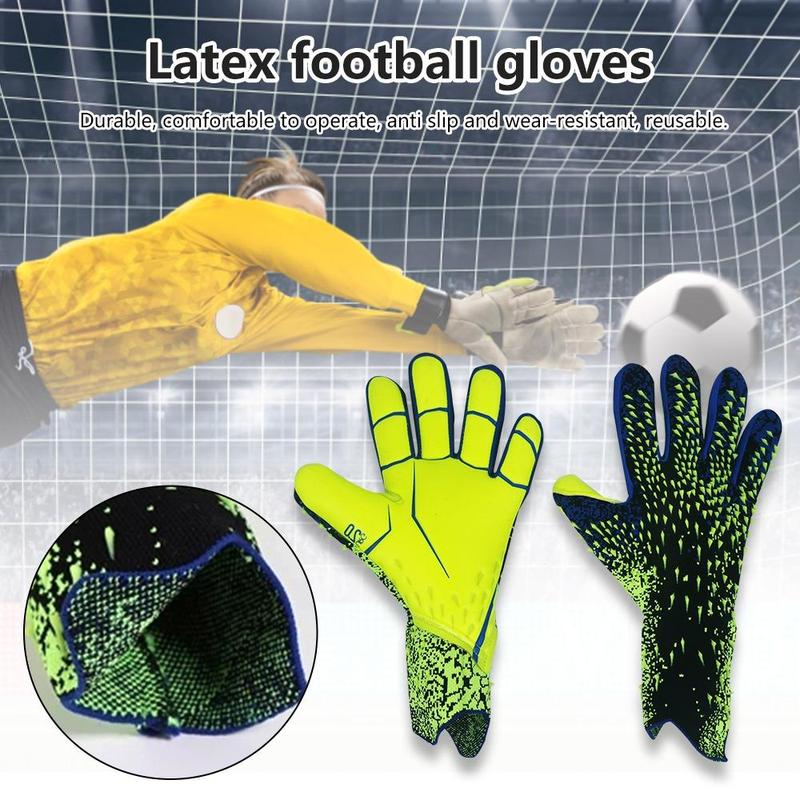 Breathable Comfort Football Gloves, 1 Pair Eid al-Adha Soccer Goalkeeper Glove, Durable Non-slip Glove for Soccer Game, Summer Sports Accessories