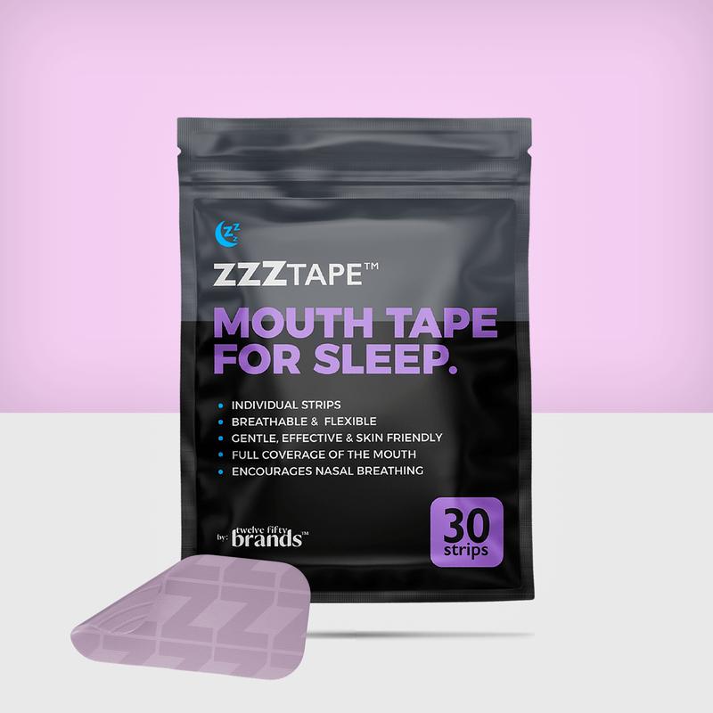 ZzzTape Mouth Tape - Enjoy mouth tape benefits for better sleep. Great before and after. Works with beards and mustache. Breathable and hypoallergenic