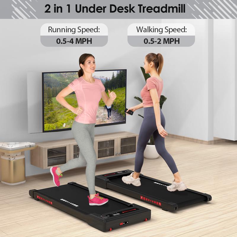 Under Desk Treadmill that arrives fully assembled and exercise directly after unboxing Powerful 2.25HP Quiet Motor,265 lbs Easy to Store and Move