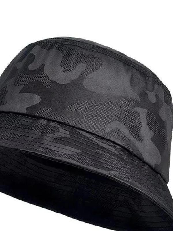 Unisex Casual Camouflage Print Bucket Hat, Outdoor Sun Protection Cap For Men & Women, Daily Use Hat