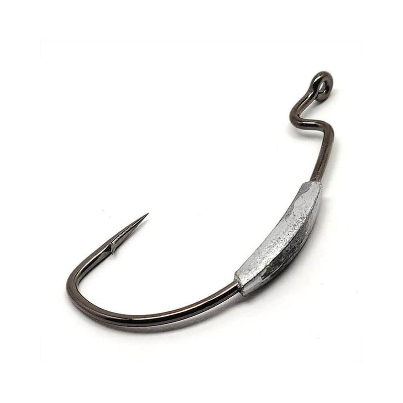 Gamakatsu Worm Superline Extra Wide Gap (EWG) Weighted Hooks NS Black