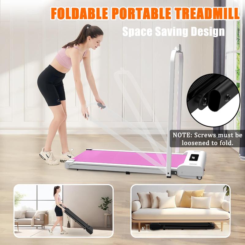 [SAYGOGO] Under Desk Treadmills Low Noise Walking Pad for Home Office Lightweight Portable Running Jogging Machine with Remote Control LED Display