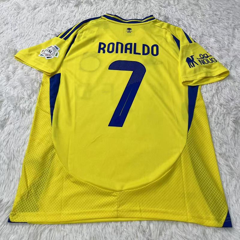 23 24 Al Nassr FC Home Soccer Jersey NO.7 Ronaldo Short Sleeve Jersey White Fans Version