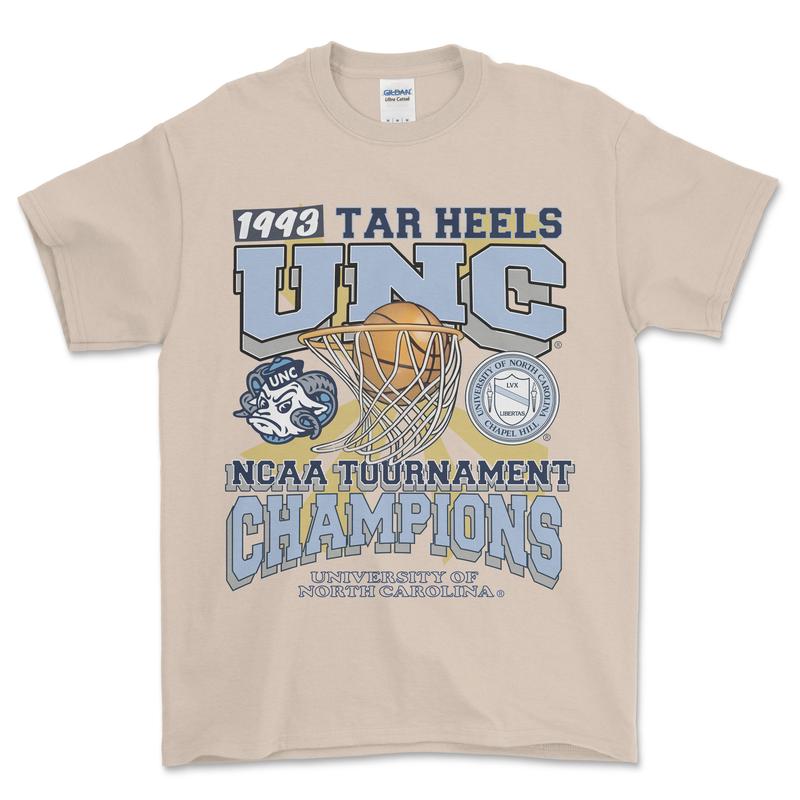 University of North Carolina Tournament Champs NCAA Shirt, graphic vintage sports tees summer shirt for men