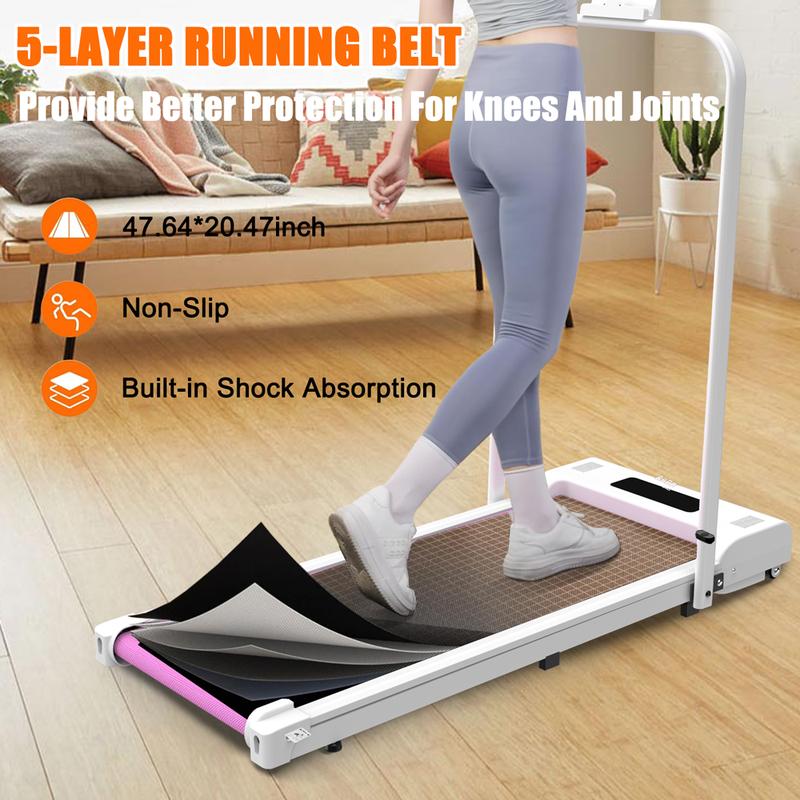 [SAYGOGO] Under Desk Treadmills Low Noise Walking Pad for Home Office Lightweight Portable Running Jogging Machine with Remote Control LED Display