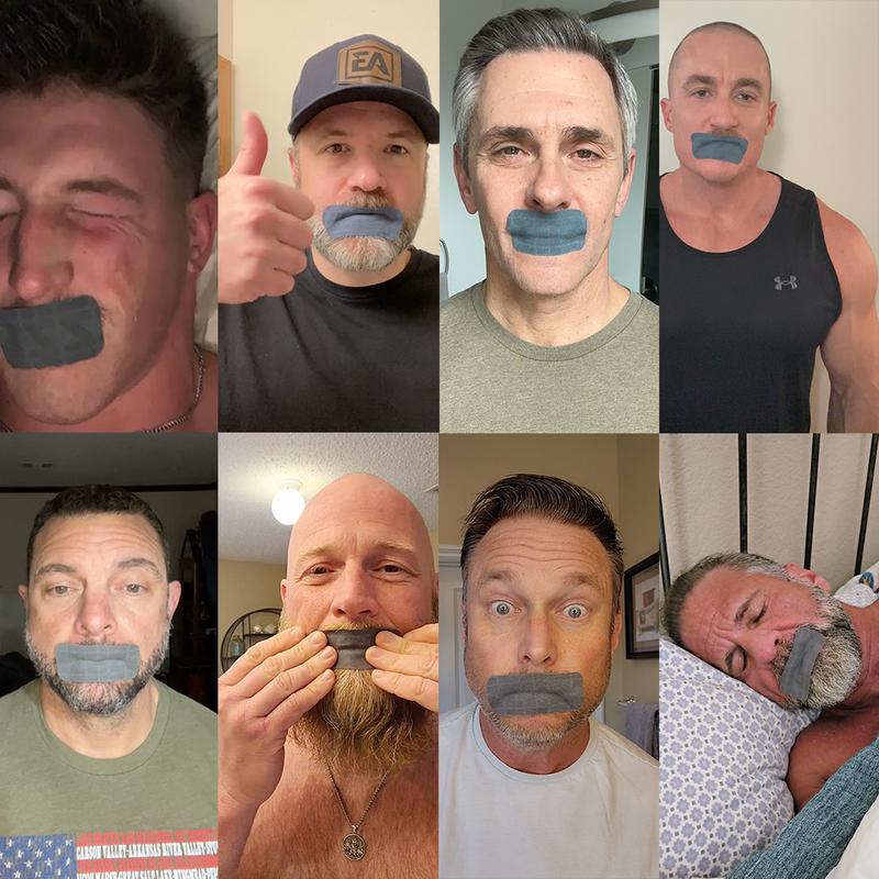 ZzzTape Mouth Tape - Enjoy mouth tape benefits for better sleep. Great before and after. Works with beards and mustache. Breathable and hypoallergenic