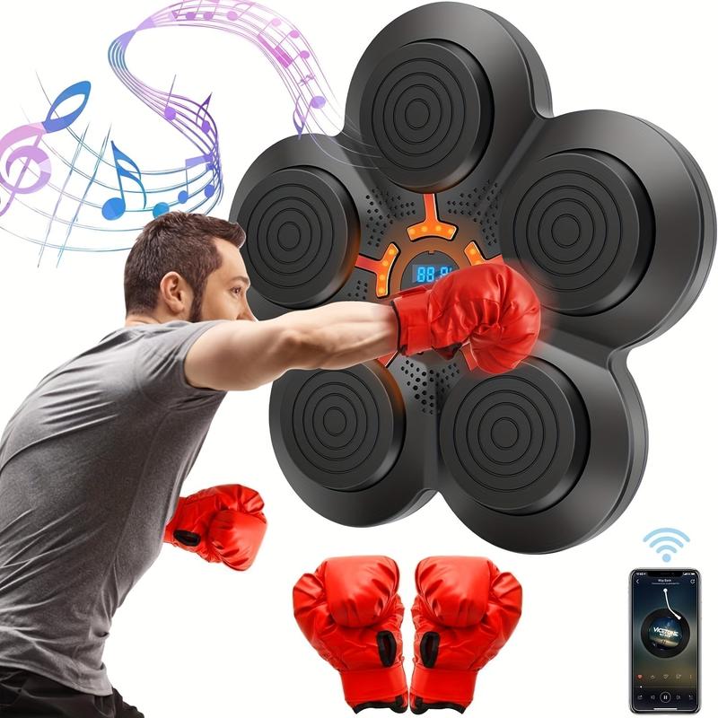 Music Boxing Machine, Smart Music Boxing Machine, Boxing Game Trainer, Fun, Wall-Mounted Boxing Mat Bag with Bracket, Music Boxing Machine with Gloves