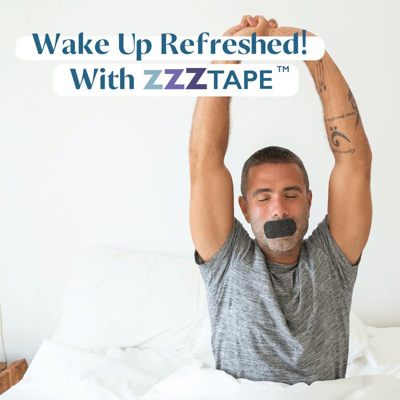 ZzzTape Mouth Tape - Enjoy mouth tape benefits for better sleep. Great before and after. Works with beards and mustache. Breathable and hypoallergenic