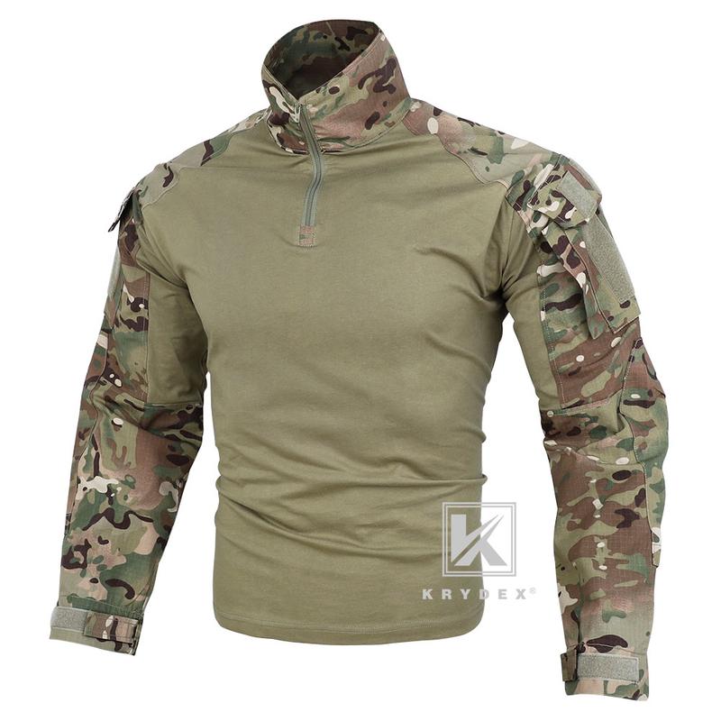 Krydex   Combat Shirt  BDU Uniform + Elbow pads Camouflage Hunting