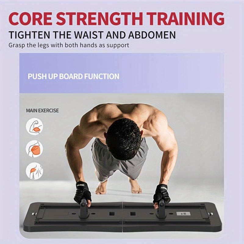 MCSA008-Folding Fitness Board, Abdominal Wheel, Automatic Rebound, Core Training, Home Gym Equipment, ABS Material, No Power Required