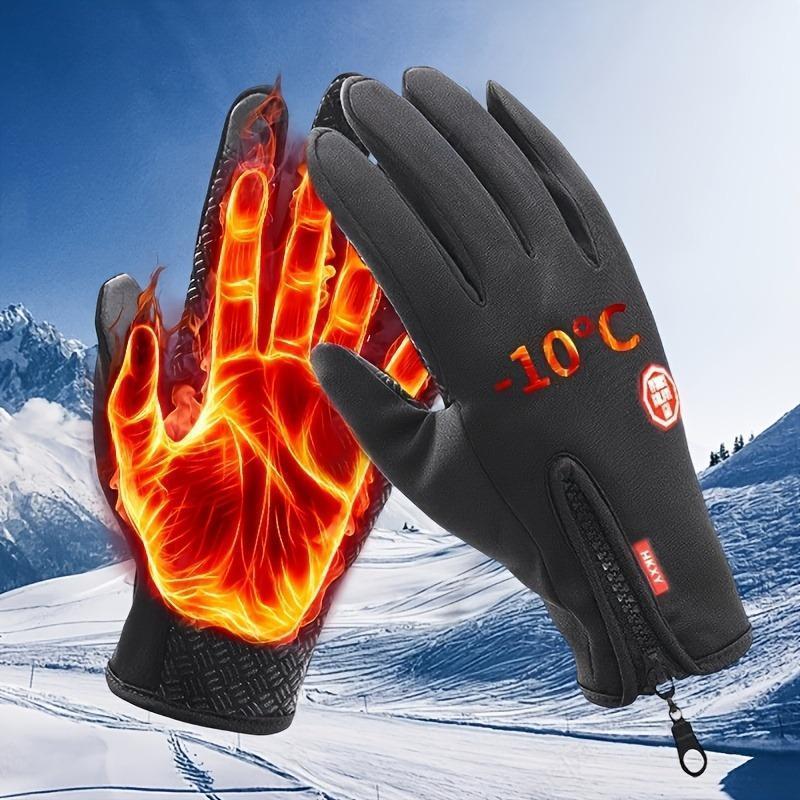 Winter Gloves, 1 Pair Non-slip Waterproof Touch Screen Gloves for Men & Women, Sports Gloves for Outdoor Cycling, Running, Driving, Unique Gifts, Sports Accessories, Gym Accessories