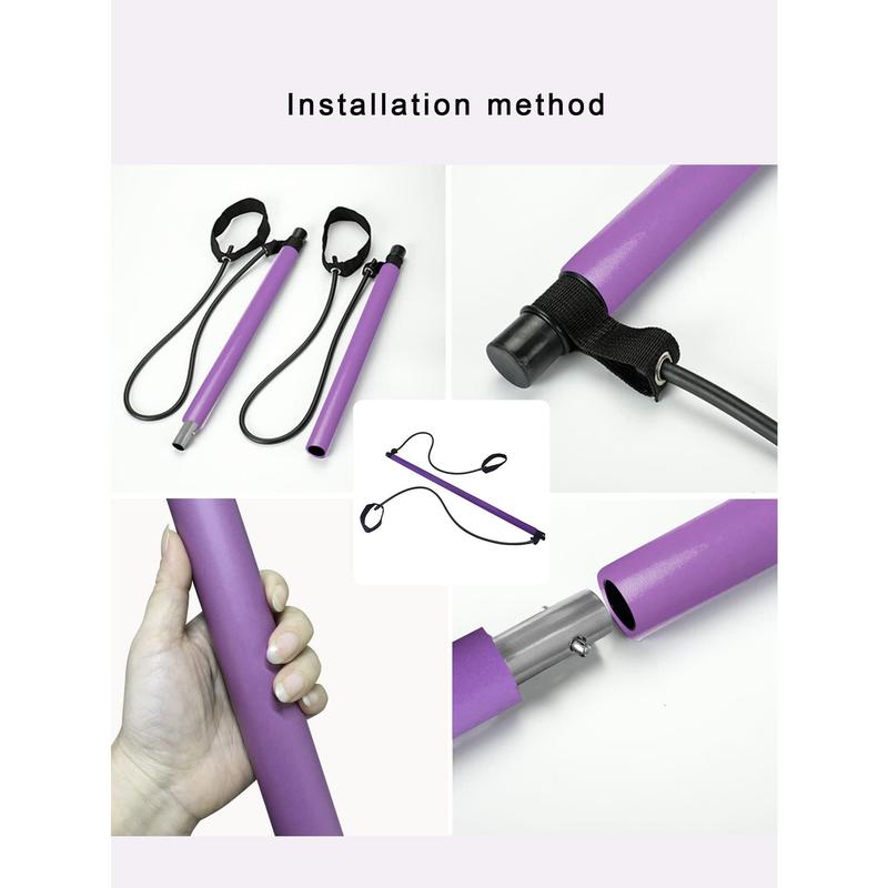 Portable Pull-up Fitness Resistance Training Bar Yoga Pilates Stick Chest Expander Arm Strength Training Rod