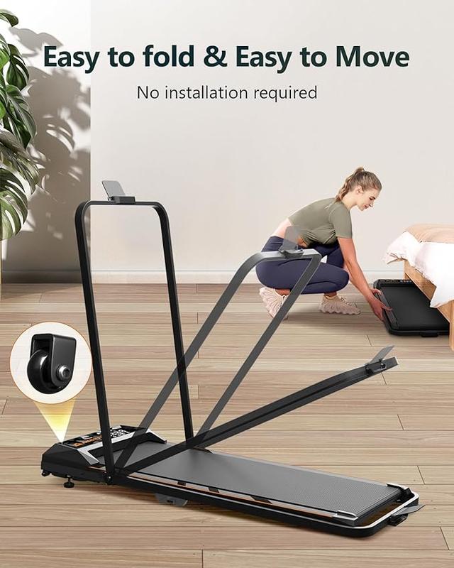 Walking Pad Treadmill with Incline - 4 in 1 Portable Folding Treadmills for Home Office, 265lbs Capacity and 2.5HP Low-Noise Motor