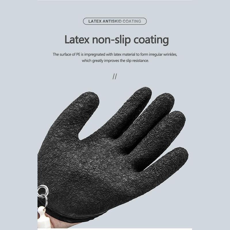 Non-slip Latex Gloves for Fishing, 1 Count Anti-slip Fishing Gloves with Hook, Thickened Hook Fishing Gloves, Outdoor Fishing Accessories, Christmas, Christmas Gift