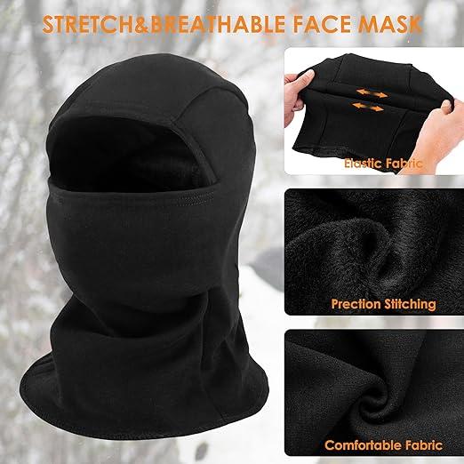 2 Packs Balaclava Ski Mask for Adult, Full Face Mask Winter Fleece Thermal Cold Weather Outdoors Cover for Men Women - Soft Material