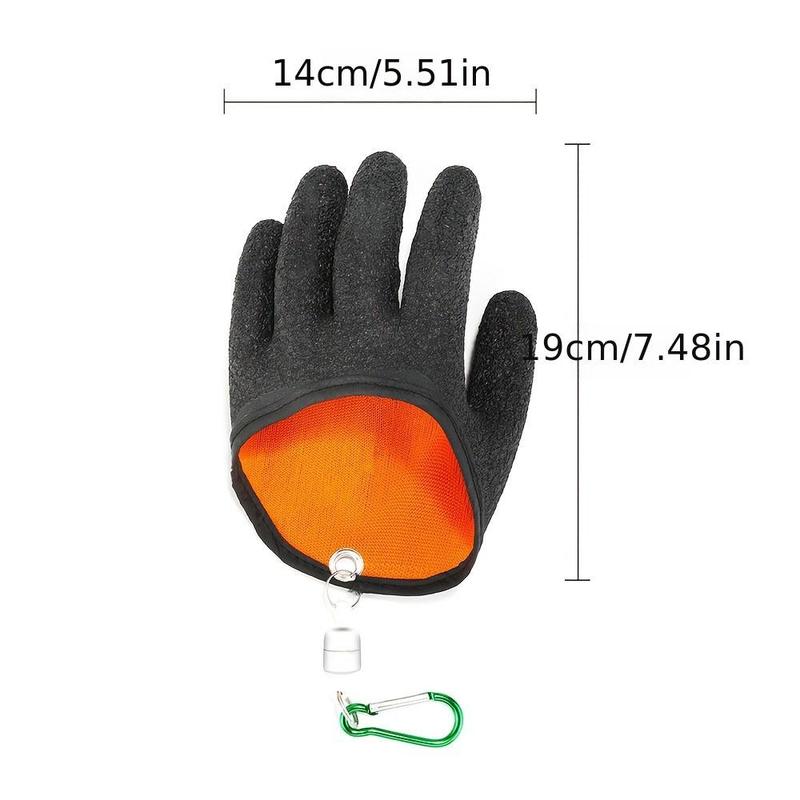 Non-slip Latex Gloves for Fishing, 1 Count Anti-slip Fishing Gloves with Hook, Thickened Hook Fishing Gloves, Outdoor Fishing Accessories, Christmas, Christmas Gift