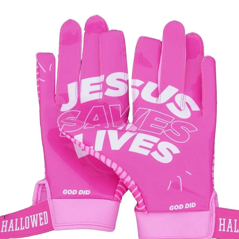 JESUS SAVES LIVES FOOTBALL RECIEVER GLOVES