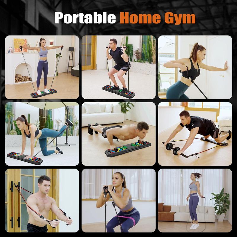 LALAHIGH Home Gym Kit:Push Up Board for Men and Women – Perfect for Sculpting Abs, Toned Arms, and a Shapely Butt, Whether You’re at Home or on the Go!