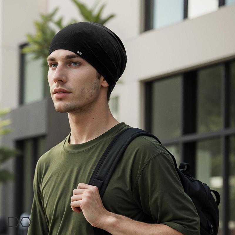 Solid Color Cooling Skull Cap, Sweat Wicking Cycling Running Beanie, Motorcycle Hat, Helmet Liner for Men & Women