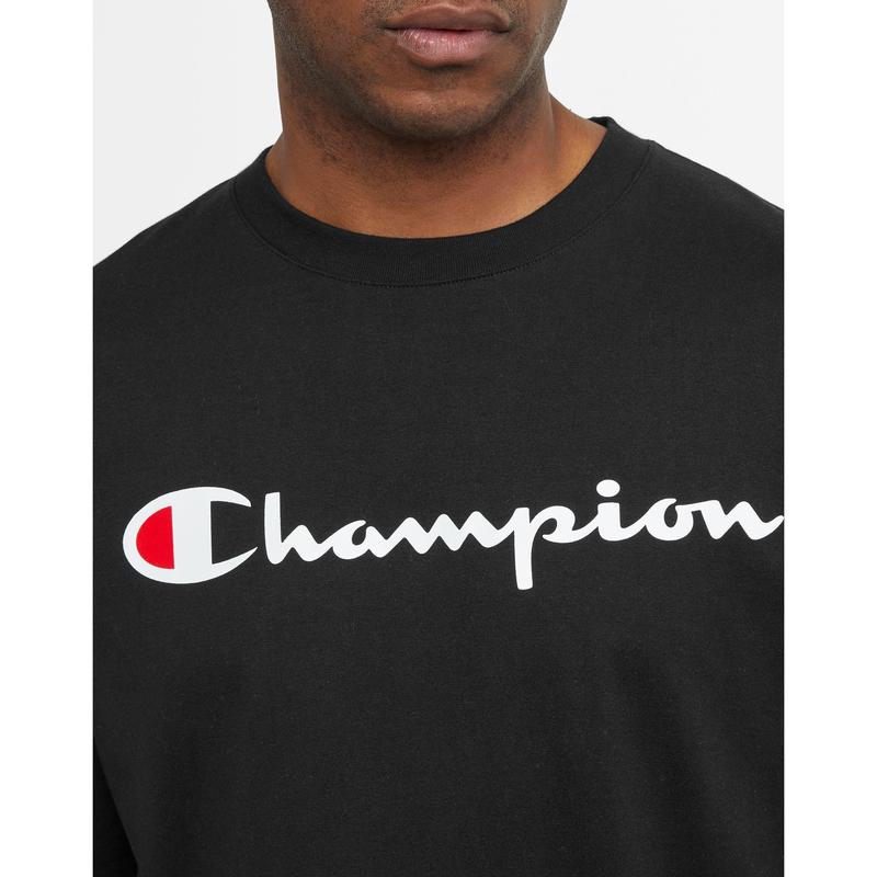 Champion T-Shirt Short Sleeve Big & Tall Sizes Classic Tee C Script Ring 3XT-6XB