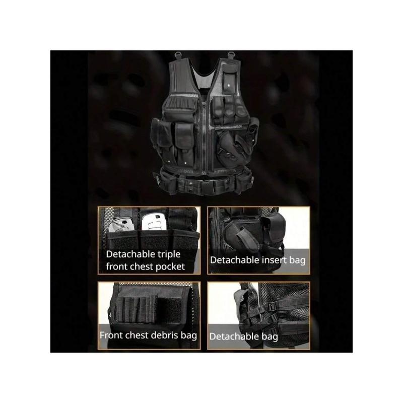 (BIACK FRIDAY)Multi-Functional Vest - Breathable, Quick Release, Adjustable, Water-Resistant, And Reflective - Ideal For Outdoor Adventures, Camping, Hiking, Fishing, Training, And Travel waterproof