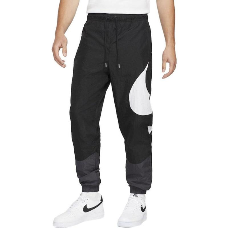 Nike Swoosh Tracks Pants Black White  DD5969-010 Men's