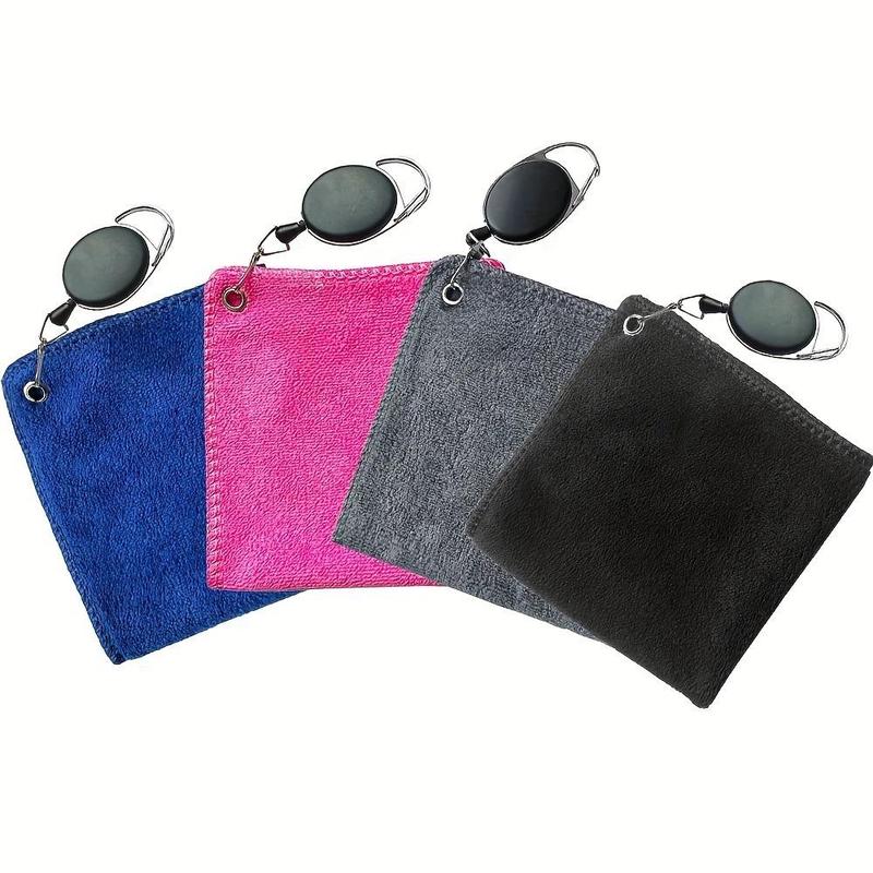 Quick-dry Microfiber Golf Towel with Retractable Hook, Golf Towel, on-course Accessories for Sports & Outdoor Activities