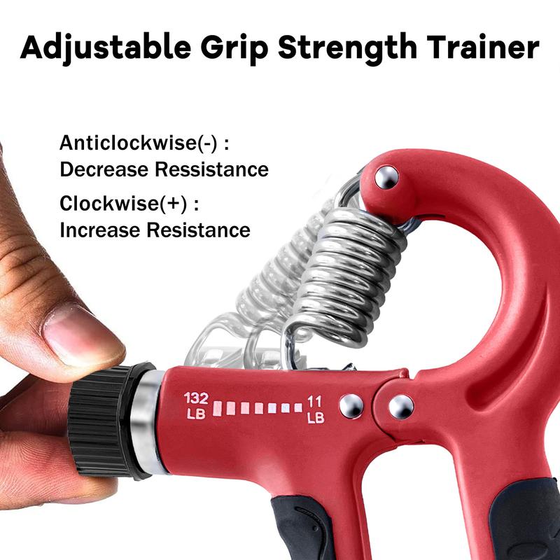 Grip Strength Trainer Kit, Forearm Strengthener, Hand Squeezer Adjustable Resistance, Finger Stretcher, Grip Ring, Relief Ball and Finger Exerciser for Men and Women, Injury Recovery for Men and women (5 Pack) forearm trainer