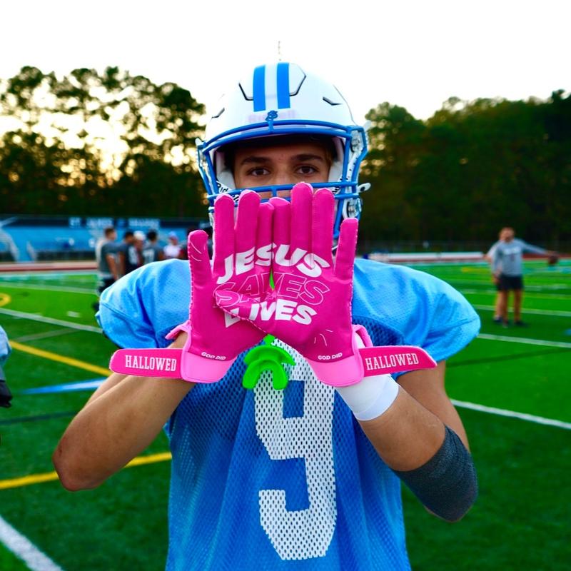 JESUS SAVES LIVES FOOTBALL RECIEVER GLOVES